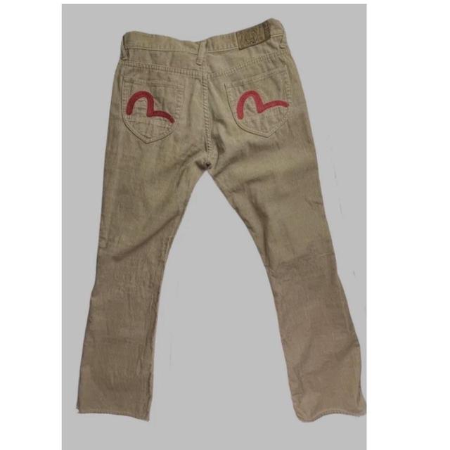 Evisu Women's Skinny Embroidered Trousers - Tan/Red - 31" on Productcaster.