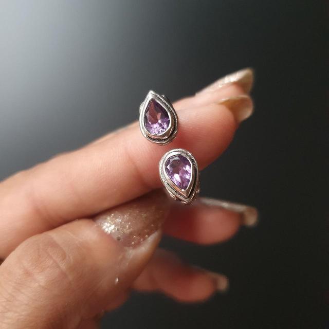 Preloved Women's Ring - Purple/Silver on Productcaster.