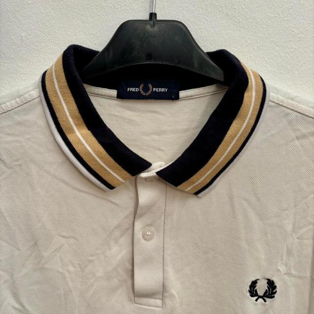 Fred Perry Men's Polo shirt - Cream/White - L on Productcaster.