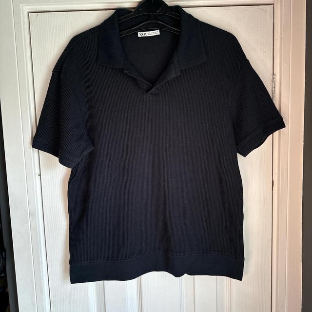 Zara Men's Polo shirt - Navy - M on Productcaster.