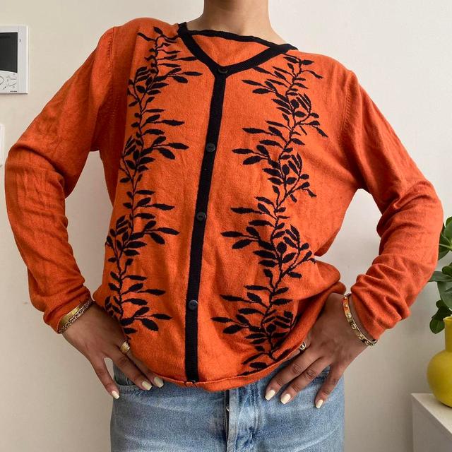 Vintage Women's Jumper - Orange - L on Productcaster.