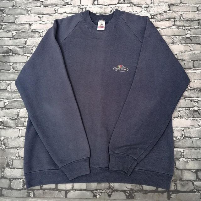 Fruit of the Loom Men's Sweatshirt - Blue - M on Productcaster.