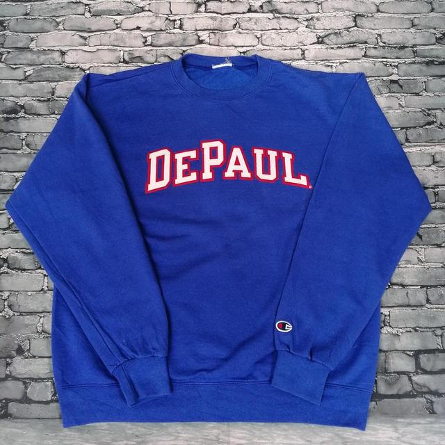 Champion Men's Sweatshirt - Blue - S on Productcaster.