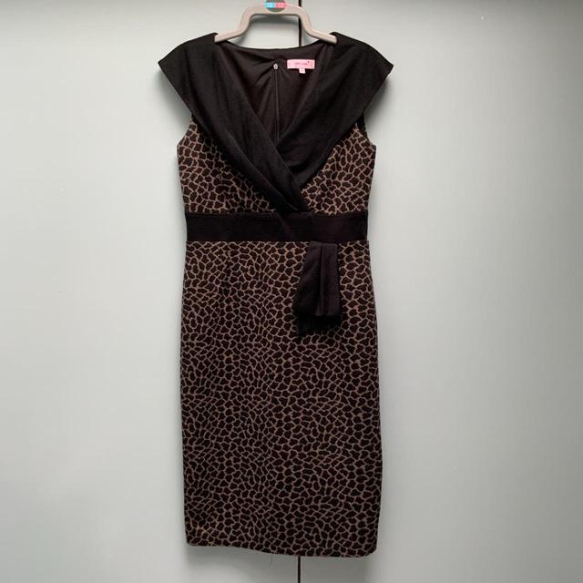 Per Una Women's Pencil Dress - Black/Brown - 10 on Productcaster.