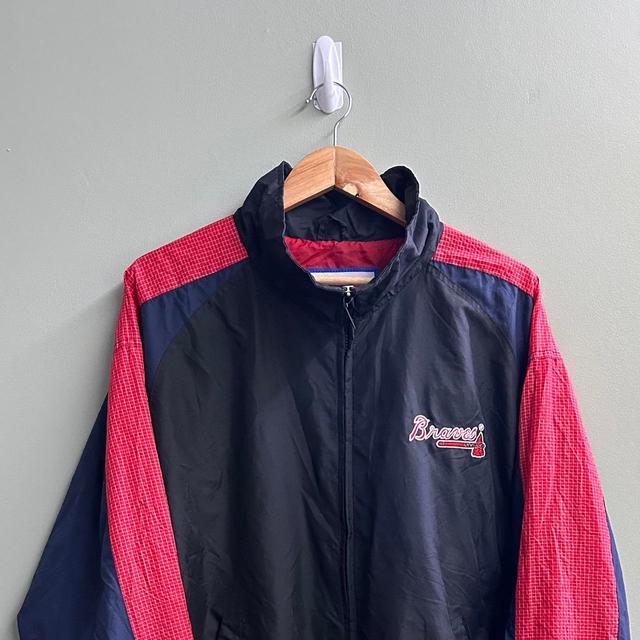 MLB Men's Windbreaker Jacket - Black/Red - L on Productcaster.