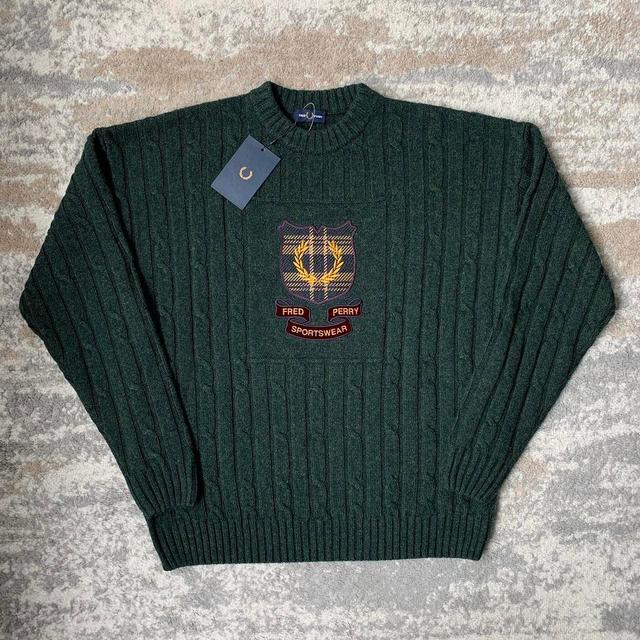 Fred Perry Men's Jumper - Green - M on Productcaster.