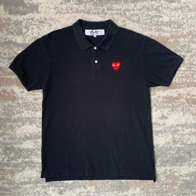 Comme des Garçons Play Men's Polo shirt - Black - XL on Productcaster.