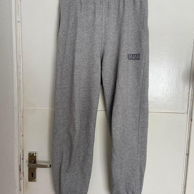 Ganni Women's Sweatpants - Grey - UK 10 on Productcaster.