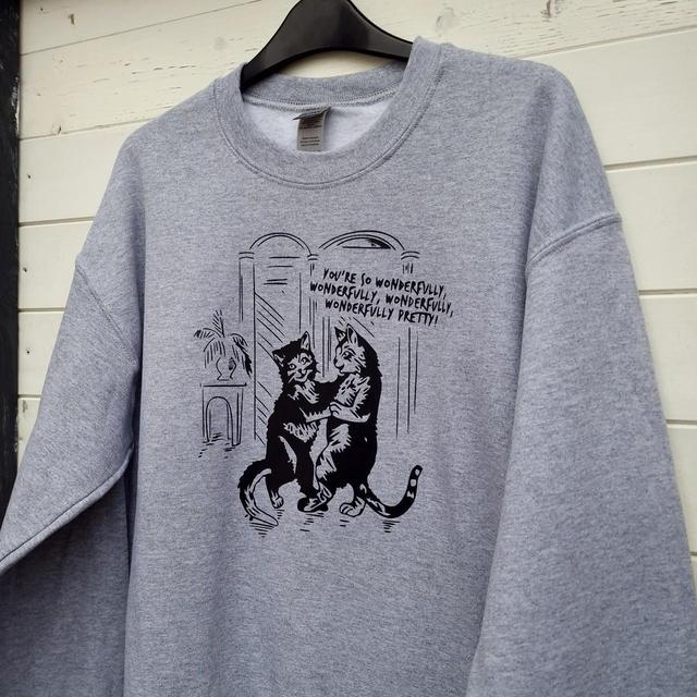 Handmade Women's Sweatshirt - Black/Grey - L on Productcaster.