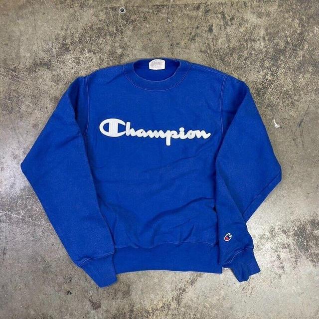 Champion Men's Sweatshirt - Blue - XS on Productcaster.