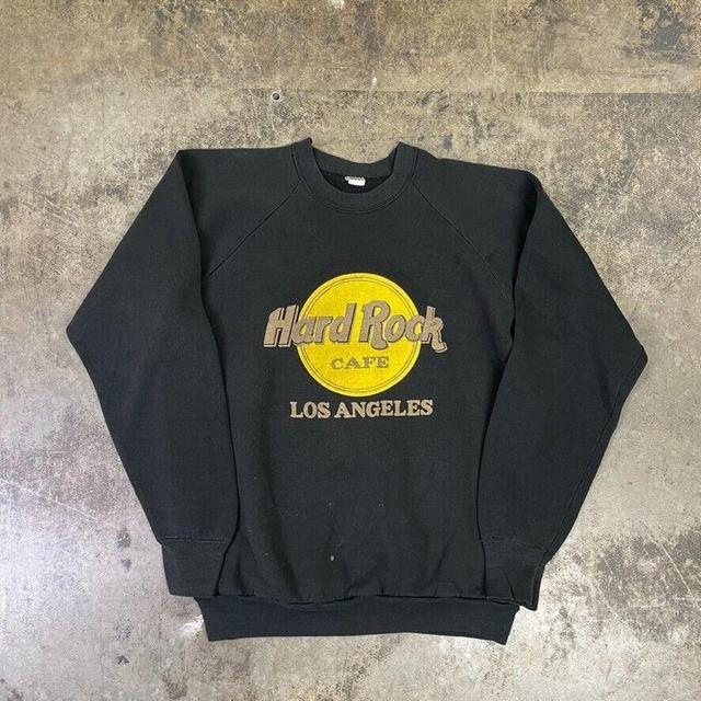 Hard Rock Cafe Men's Sweatshirt - Black - L on Productcaster.