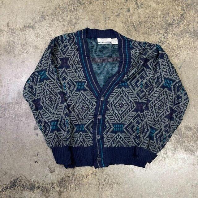 Vintage Women's Jumper - Blue - M on Productcaster.