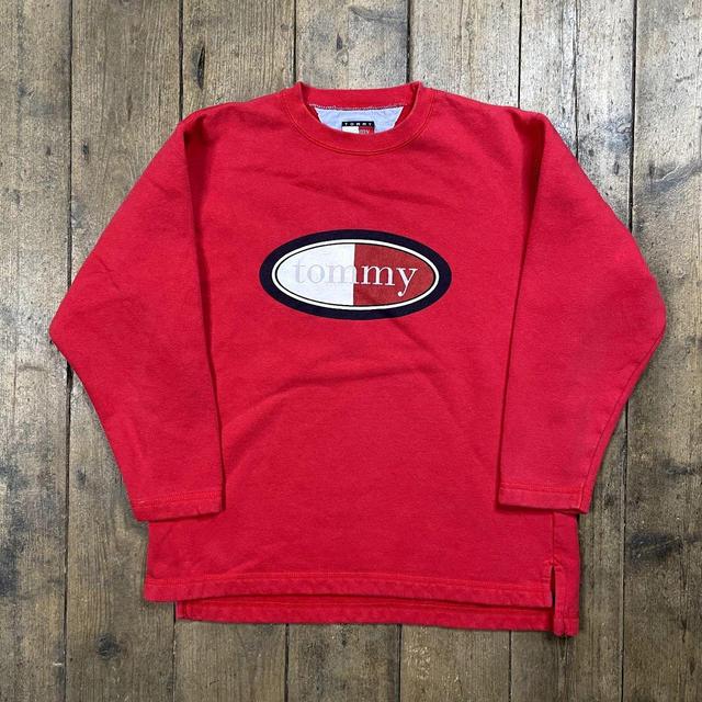 Tommy Hilfiger Men's Sweatshirt - Red - S on Productcaster.