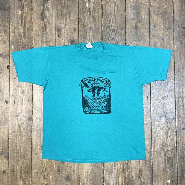 Vintage Men's T-shirt - Blue - XL on Productcaster.