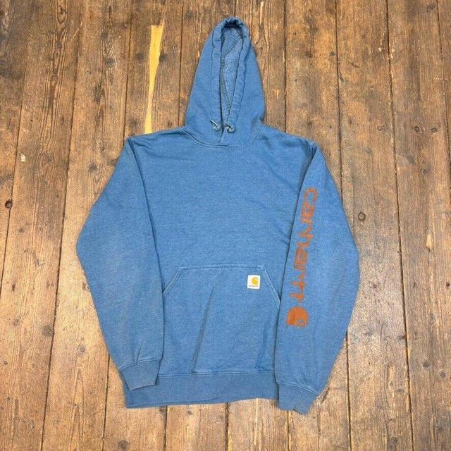 Carhartt Men's Hoodie - Blue - S on Productcaster.