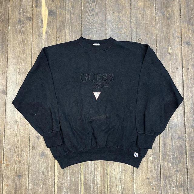 Guess Men's Sweatshirt - Black - XL on Productcaster.