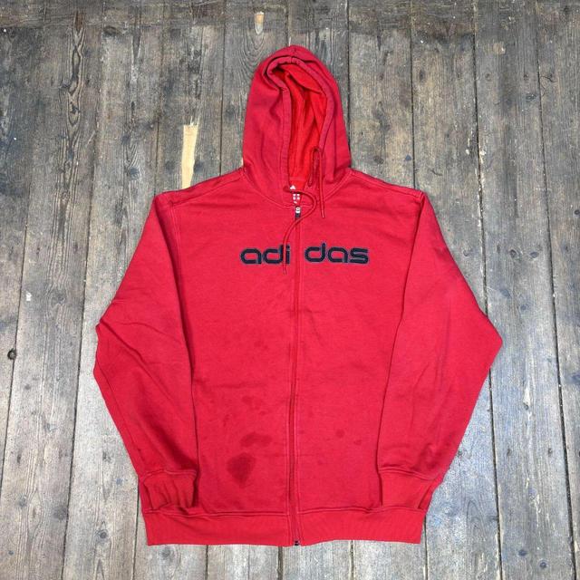 Adidas Men's Hoodie - Red - XL on Productcaster.