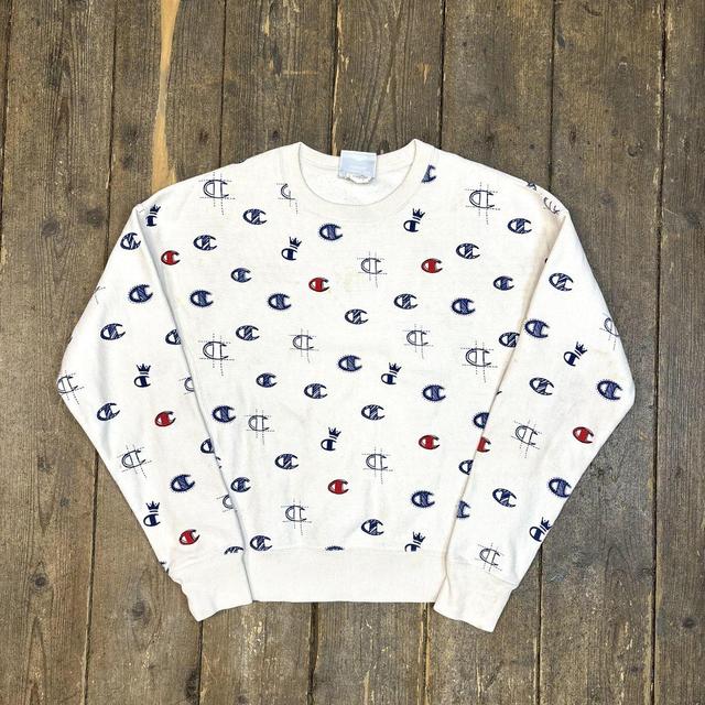 Champion Men's Sweatshirt - White - M on Productcaster.