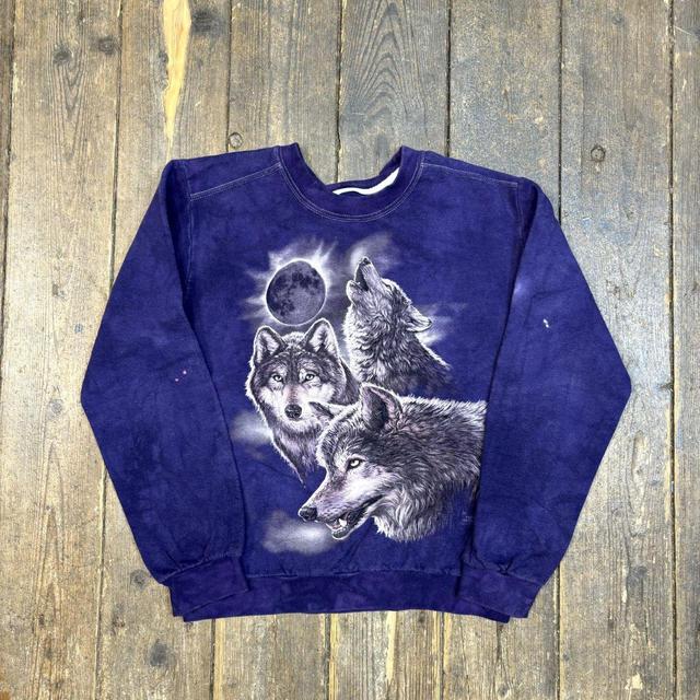 Vintage Men's Sweatshirt - Purple - S on Productcaster.