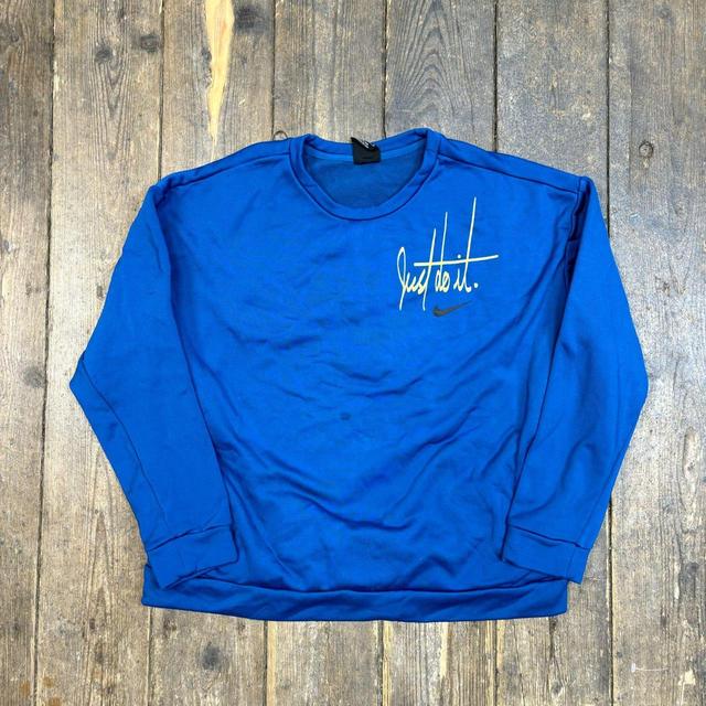 Nike Women's Sweatshirt - Blue - M on Productcaster.