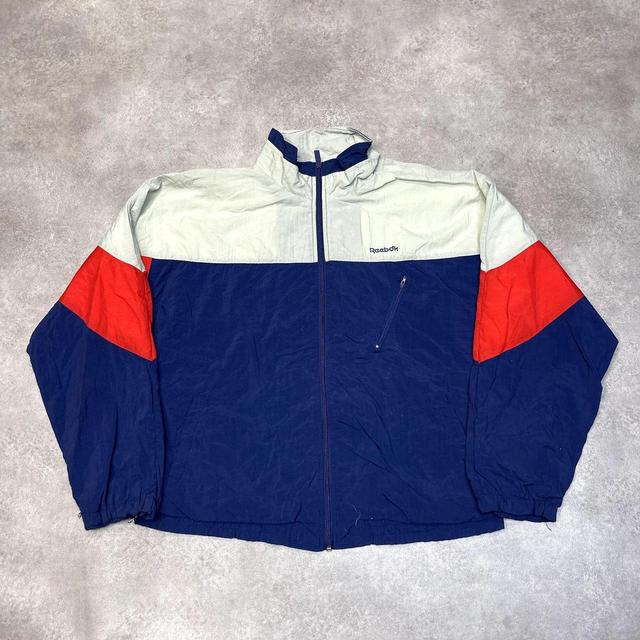 Reebok Men's Windbreaker Jacket - Blue - M on Productcaster.