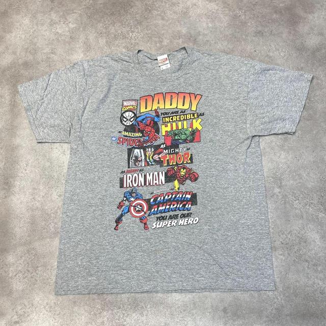 Marvel Men's T-shirt - Grey - XL on Productcaster.