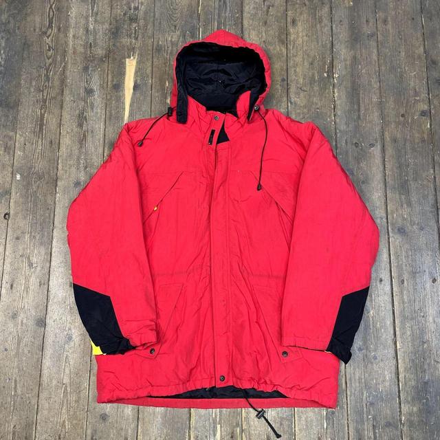 Marlboro Men's Puffer Jacket - Red - L on Productcaster.