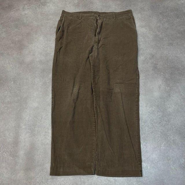 The Unbranded Brand Men's Straight leg Trousers - Brown - 36" on Productcaster.