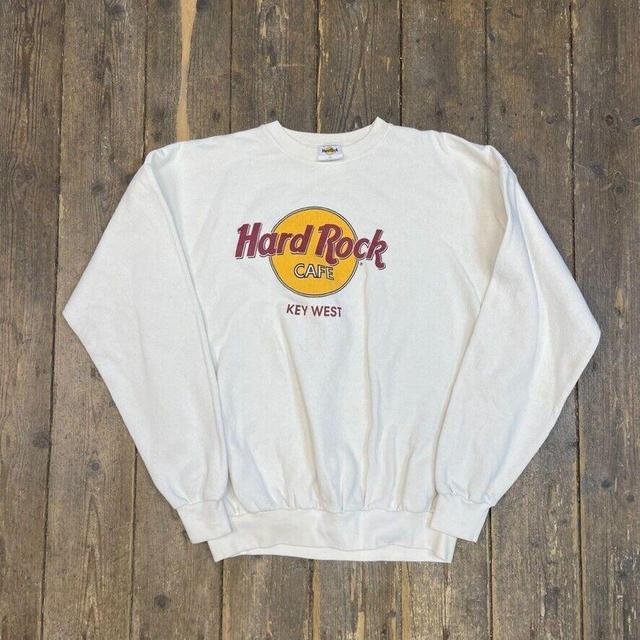 Hard Rock Cafe Men's Sweatshirt - White - XL on Productcaster.