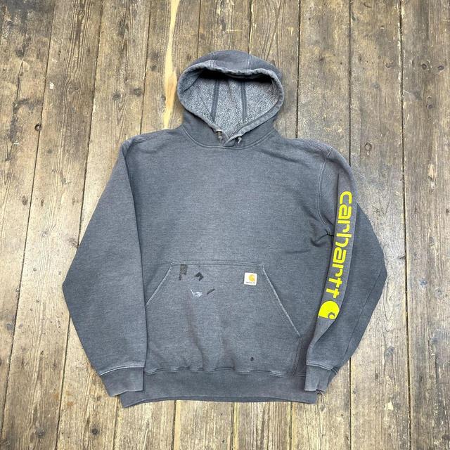 Carhartt Men's Hoodie - Grey - L on Productcaster.