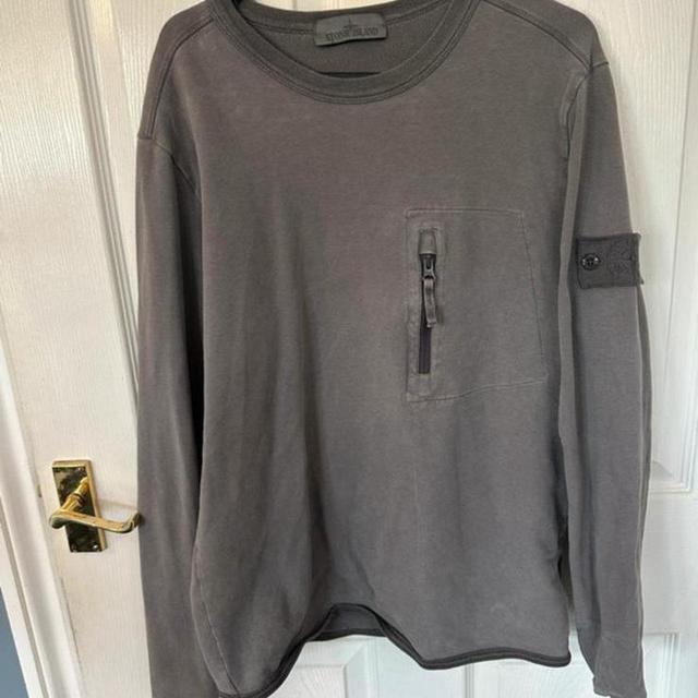 Stone Island Men's Jumper - Grey - M on Productcaster.