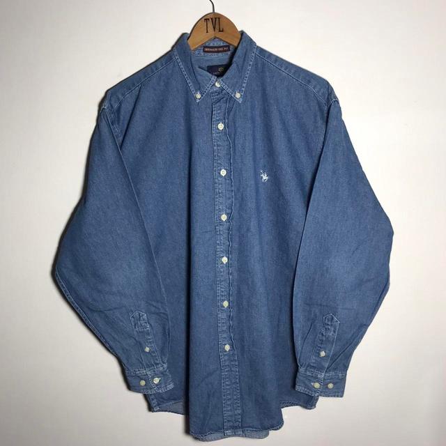 Vintage Men's Shirt - Blue - M on Productcaster.