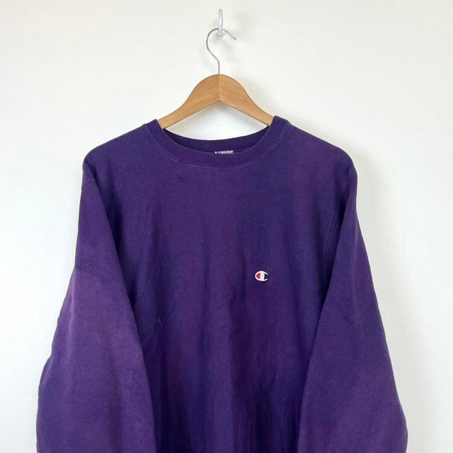 Champion Men's Sweatshirt - Purple - L on Productcaster.