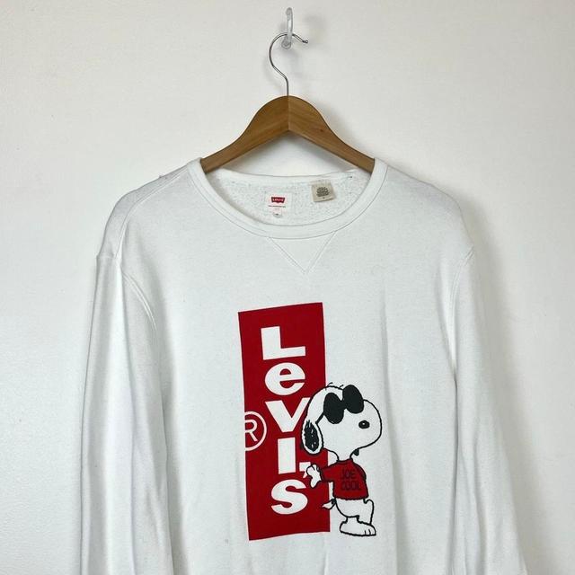 Levi's Men's Sweatshirt - White/Red - M on Productcaster.