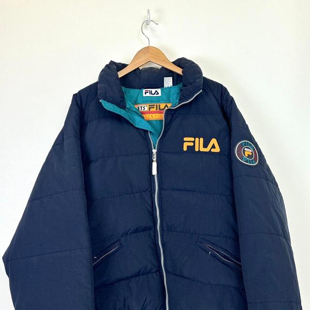 Fila Men's Puffer - Navy/Blue - XL on Productcaster.