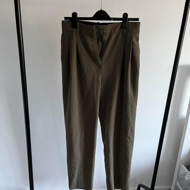 Mango Women's High waisted Trousers - Khaki - UK 10 on Productcaster.