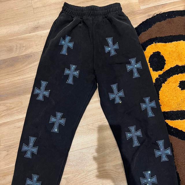 Unknown London Men's Sweatpants - Black/Navy - XS on Productcaster.