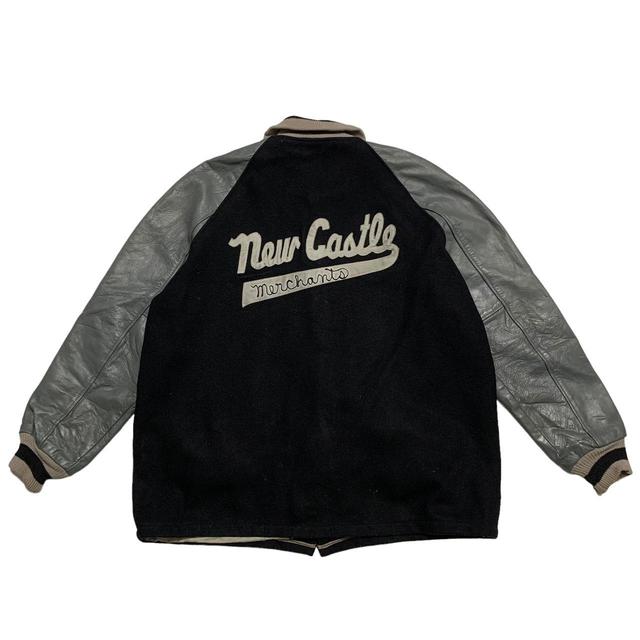 Vintage Men's Varsity Jacket - Black - L on Productcaster.