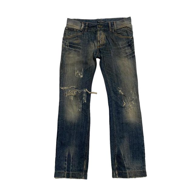 Dolce & Gabbana Women's Distressed Jeans - Blue - 35" on Productcaster.