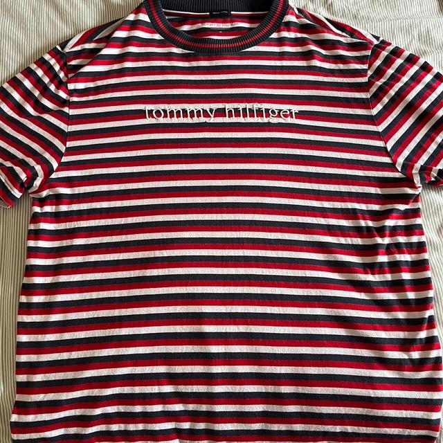 Tommy Hilfiger Men's T-shirt - Red/White - M on Productcaster.