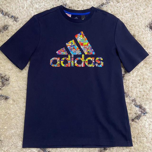 Adidas Kids' T-shirt - Navy/Multi - 14 years on Productcaster.