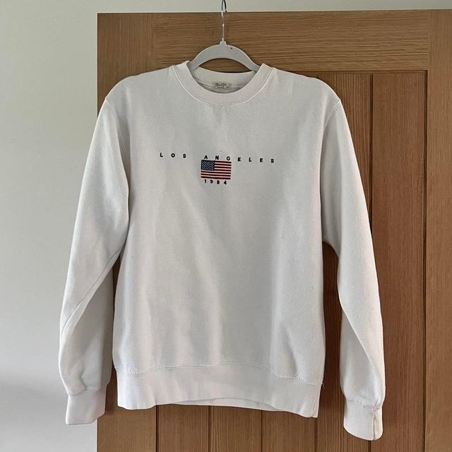 Brandy Melville Women's Sweatshirt - White - S on Productcaster.