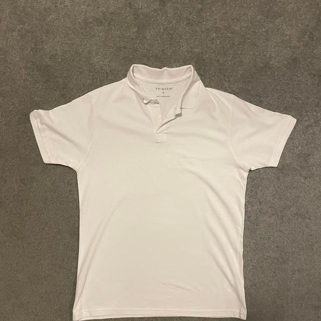 Primark Women's Polo shirt - White - M on Productcaster.