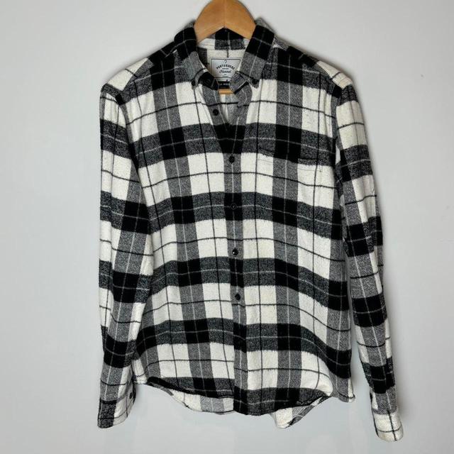 Portuguese Flannel Men's Shirt - Black/White - M on Productcaster.