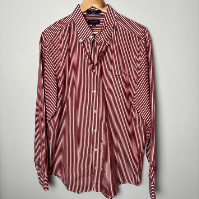 GANT Men's Shirt - White/Red - XL on Productcaster.