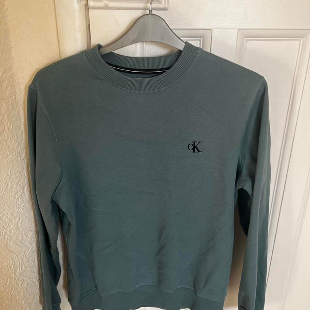 Calvin Klein Men's Sweatshirt - Green/Blue - M on Productcaster.