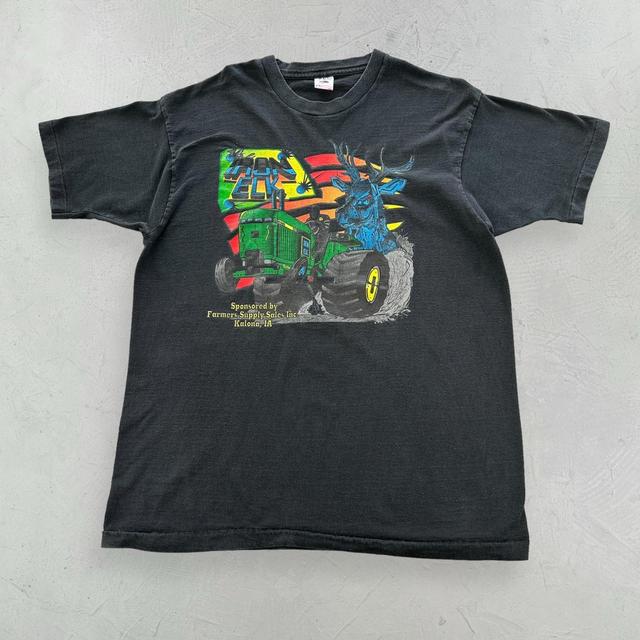 Vintage Men's T-shirt - Black - XL on Productcaster.