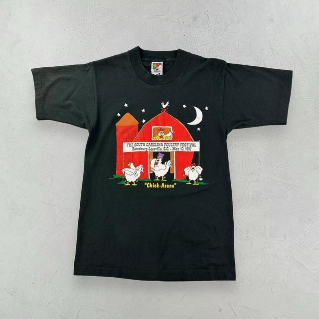 Vintage Men's T-shirt - Black/Multi - S on Productcaster.