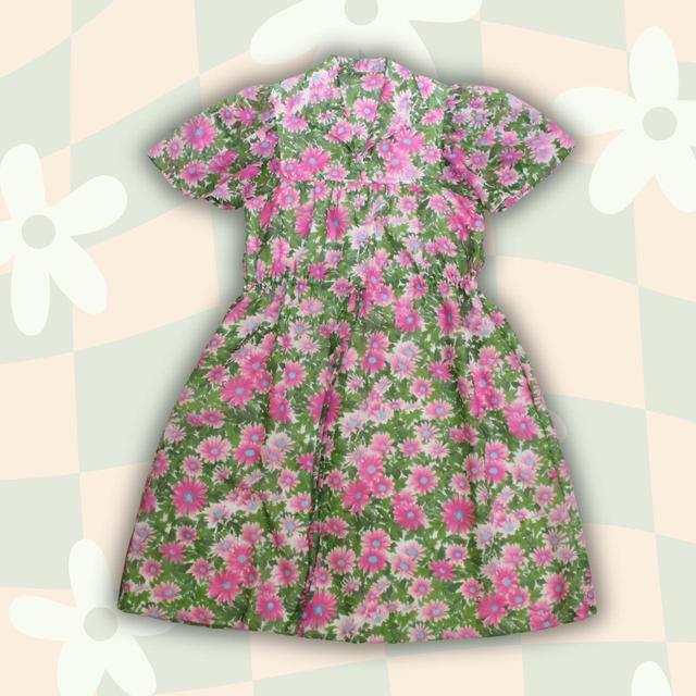 Vintage Women's Pleated Dress - Pink/Multi - 10 on Productcaster.