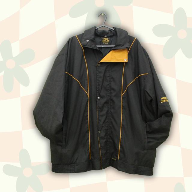 Vintage Men's Lightweight Jacket - Black/Yellow - L on Productcaster.